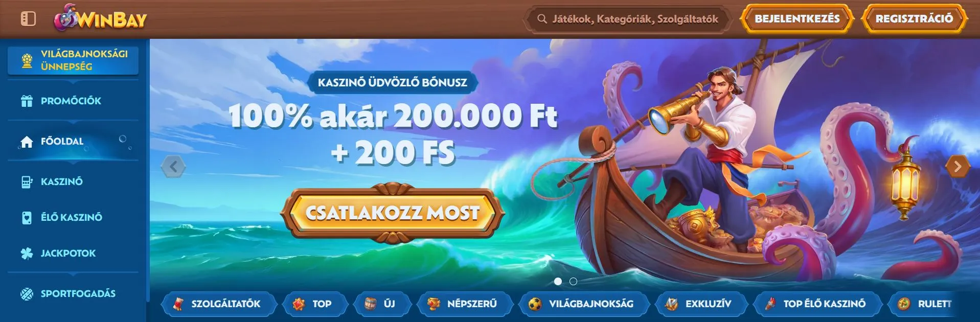 külföldi online kaszinók magyar játékosoknak Winbay